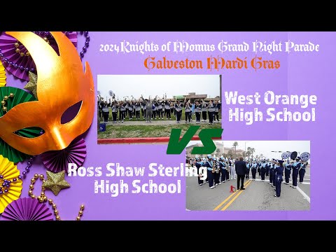 West Orange-Stark High School VS Sterling High School at 2024 Knights of Momus Grand Night Parade
