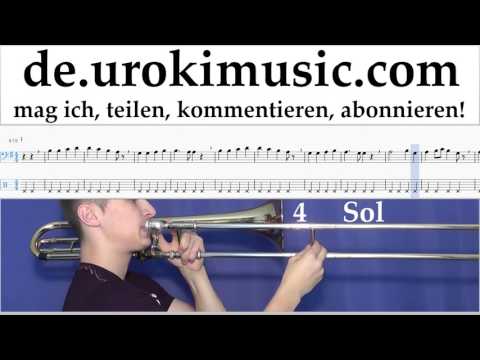Posaunenunterricht Beethoven - Ode to Joy Noten Lernen Teil#2 um-b995