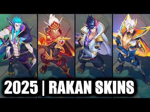 ALL RAKAN SKINS SPOTLIGHT 2025 | League of Legends