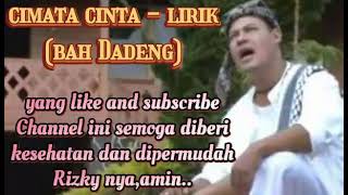 Download lagu cimata cinta - lirik (bah Dadeng) mp3