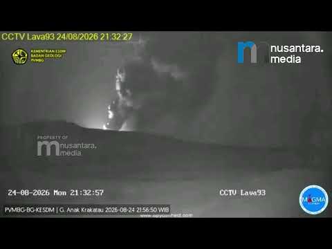 Gunung Anak Krakatau Kembali Erupsi Malam Ini, Muntahkan Abu Vulkanik dan Berstatus Siaga (Level III)