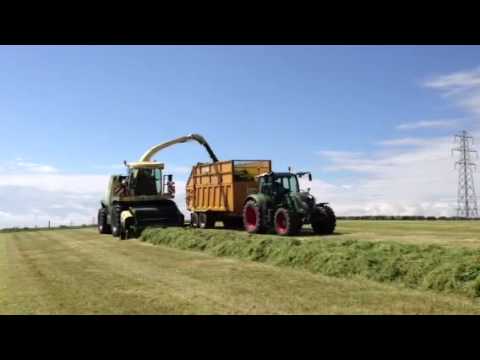 Krone Big X 700 & Fendt 716 with Wooton Trailer @ Silage 2014