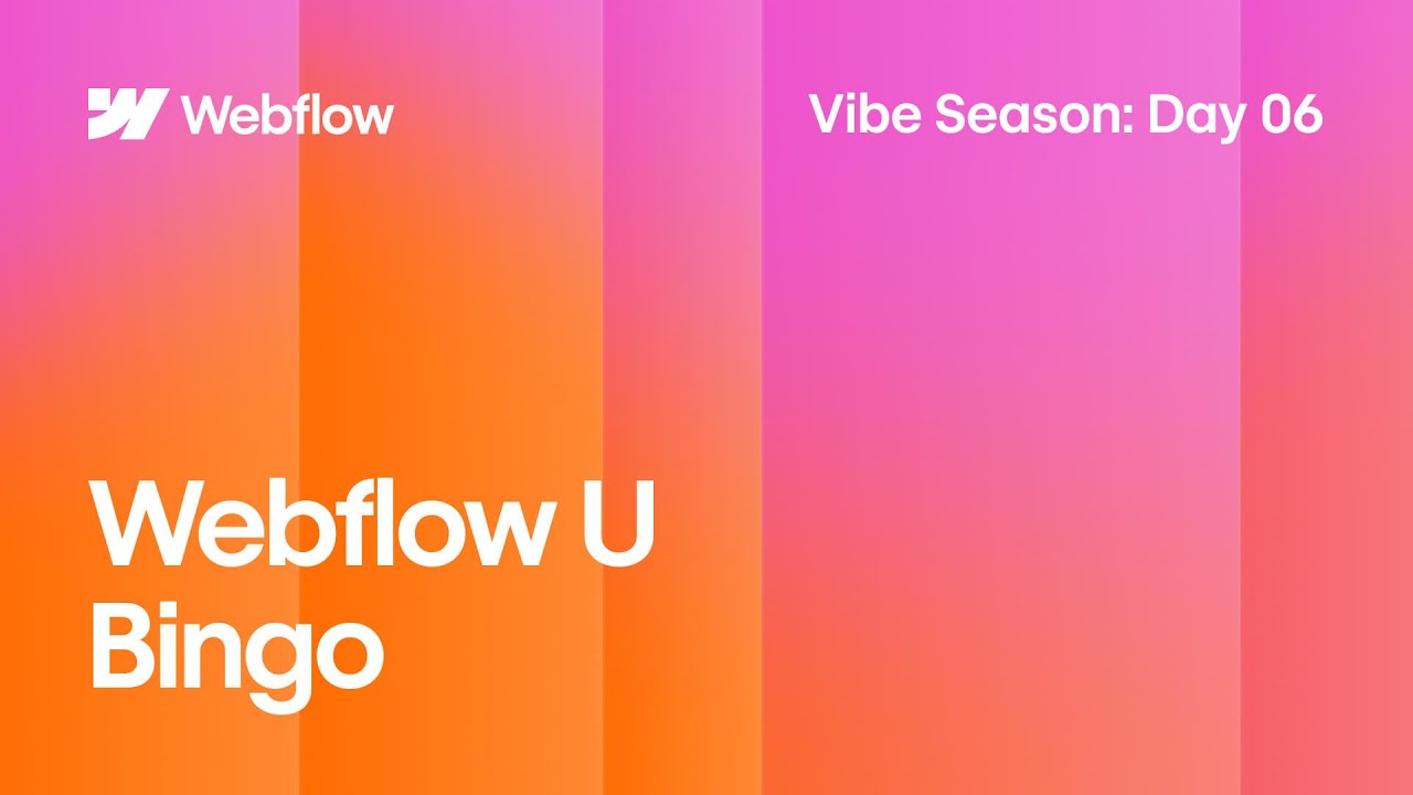 Webflow U Bingo