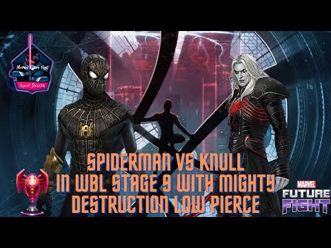 Black Spiderman in WBL Knull Stage 9 With Low Pierce - Mighty Destruction | Marvel Future Fight 7.70
