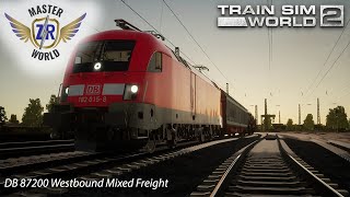DB 87200 Westbound Mixed Freight - Hauptstrecke Rhein-Ruhr - BR 182 - Train Sim World 2
