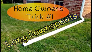 Home Owner's Trick #1: Long Downspouts for a Dry Basement