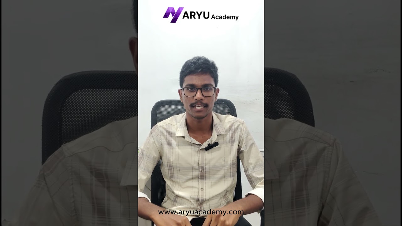 Aryu Academy Chennai student testimonial video 5