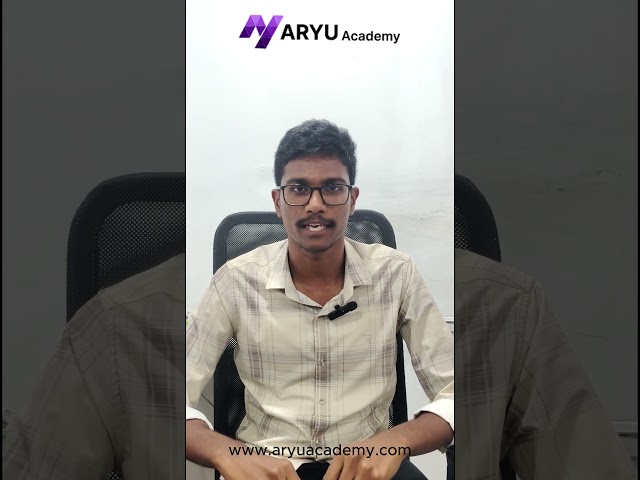 Aryu Academy Chennai student testimonial video 5