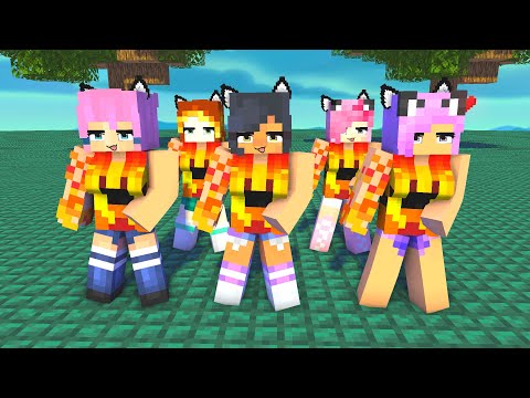 simple dimple elemantal family fire aphmau and friends - minecraft animation #shorts