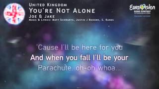 Joe &amp; Jake - You’re Not Alone (United Kingdom) - [Karaoke version]