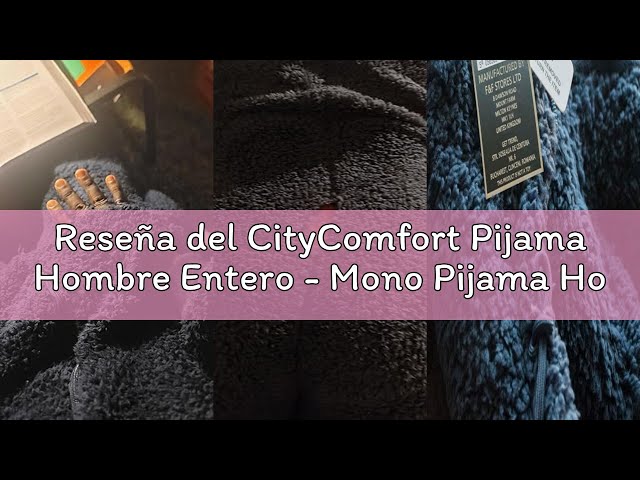 Vídeo relacionado con Pijama Entero Hombre - Mono Onesie con Cierre Cremallera Completo, Talla M-3XL, Regalo Navidad (Gris, XL)