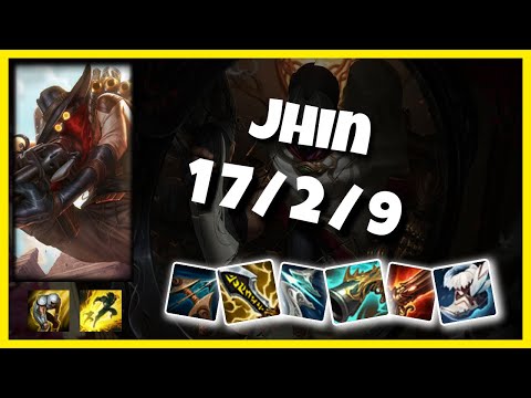 Jhin Bot Lane 10.25 Challenger Gameplay Replay S11 (17/2/9) - EU