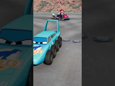 Weird Cars Crossing FIVE Bollards | BeamNG.Drive