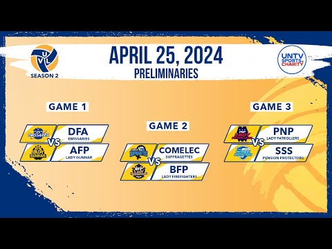 LIVE FULL GAMES: UNTV Volleyball League Season 2 Prelims at Paco Arena, Manila April 25, 2024