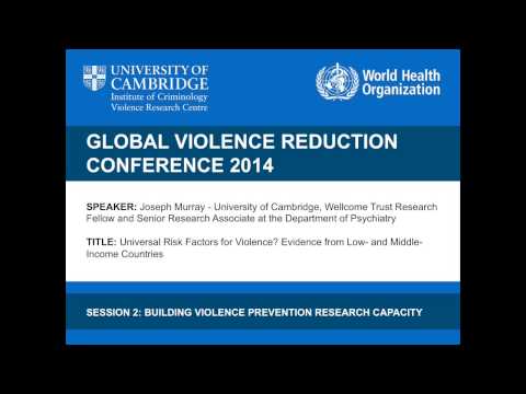 Joseph Murray - Universal Risk Factors for Violence? Evidence from Low- and Middle-Income Countries
