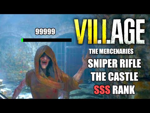 HOW TO GET SSS RANK IN RESIDENT EVIL VILLAGE MERCENARIES - THE CASTLE (F2 SNIPER RIFLE WALKTHROUGH)