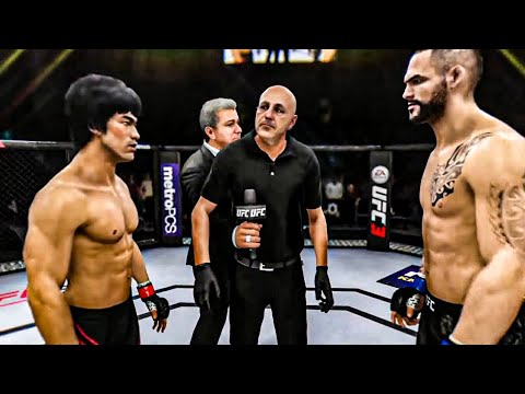 BRUCE LEE VS SANTIAGO PONZINIBBIO | UFC 3 BRUTAL FIGHT | UFC 3 K1 RULES | UFC 3 2020