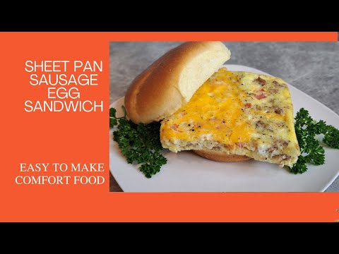 Sheet Pan Sausage Egg Sandwiches #breakfast #brunch #sandwich