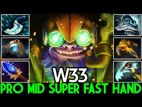 W33 [Tinker] Pro Mid Show How To Plays Super Fast Hand Dota 2