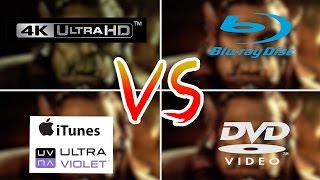 4K VS 1080p Blu-Ray VS DVD VS iTunes/UltraViolet -