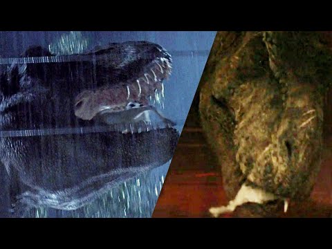 T Rex (Rexy) kills goats| Jurassic Park and Jurassic World