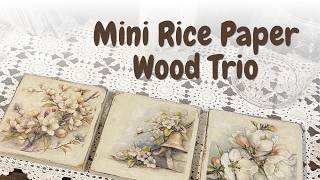 Beginner Decoupage Tutorial | Mini Rice Paper Wood Trio