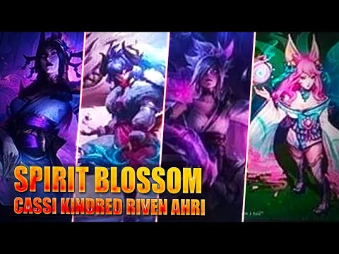 New Spirit Blossom Skins Spotlight - Ahri Cassiopeia Kindred Riven - League of Legends