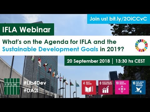IFLA Webinar: The SDGs in 2019
