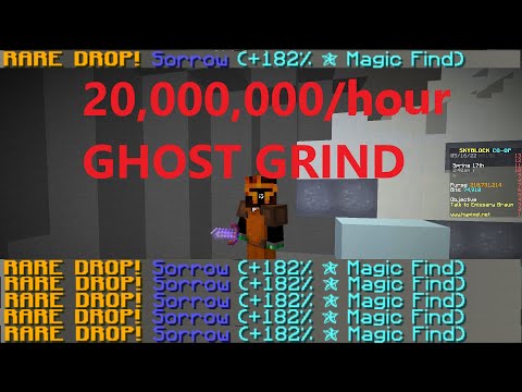 20mil/hour GHOST GRINDING, Crimson armor is insane for ghosts? Hypixel Skyblock
