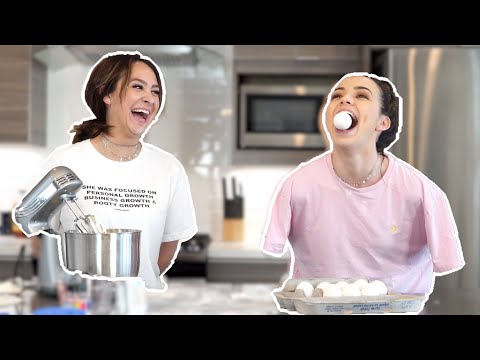 BAKING WITH NO HANDS CHALLENGE w/ VANESSA MERRELL!!
