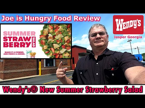 Wendy's® New Summer Strawberry Salad Review | Joe is Hungry 🥓🧀🐔🥬🍭