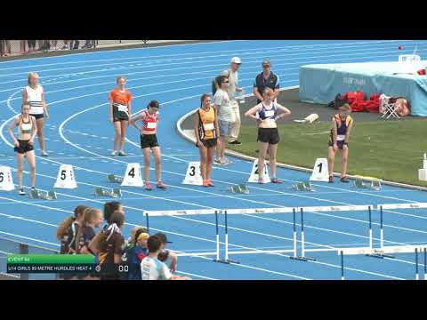 U14 Girls 80m Hurdles Heat 4: 2021 State Combined Events Championships // LAVicTV