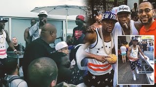 RAP LEGEND 50 CENT: "Mayweather is this era's MUHAMMAD ALI"  (4TH OF JULY VIDEO)