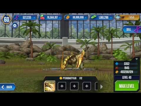 PTERODACTYLUS - LEVEL 40 - LEGENDARY RARE VIP DINO - Jurassic World The Game