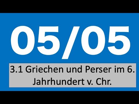 Vorlesung: Griechen und Perser im 6. Jahrhundert v. Chr. Teil 1 (von 2)