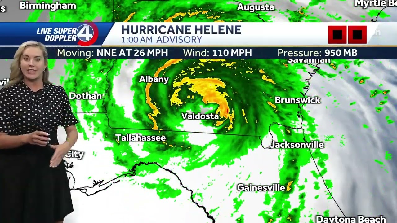 1:30 a.m. update, Helene continues path into Georgia