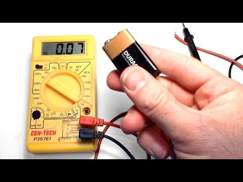 How to test a 9v AA AAA C or D Battery with a Cheap Multimeter