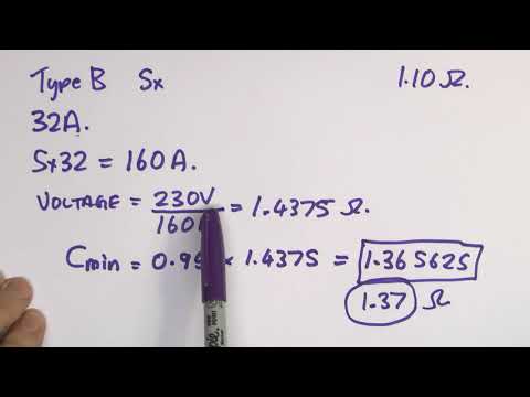 Calculating maximum values of earth loop impedance, Zs