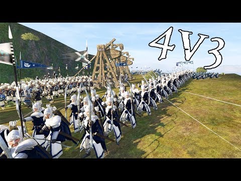CRAZY MULTI-ARMY BEACH LANDING SIEGE!!! - Third Age Total War Reforged Mod Gameplay