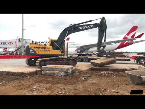 Concrete Grab at Perth Airport
