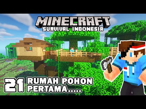 CREATE A VILLAGE IN THE JUNGLE FOREST🔥🔥 - Minecraft Survival Indonesia (Ep.21)