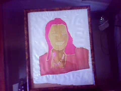 painting on silk for princesse lalla hasna