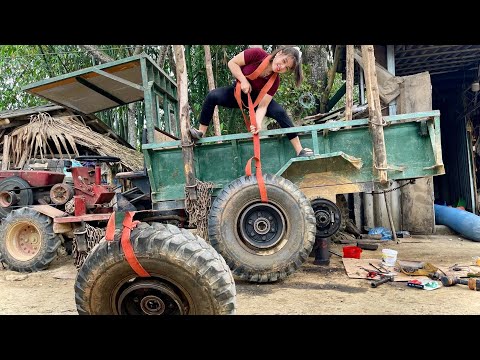 The tractor broke down and the piston was leaking oil.