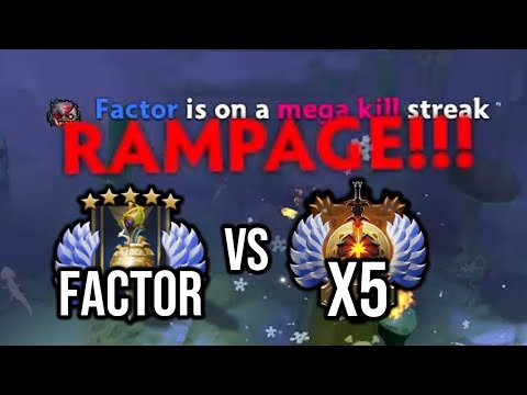 Factor Pudge Rampage vs 5x Immortal Rank..