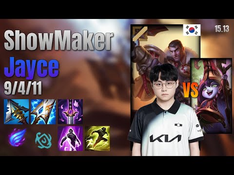 ShowMaker Mid Jayce vs Lulu lol KR solo rank Full Game 15.13 | 쇼메이커 제이스 vs 룰루