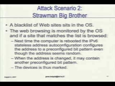 DEF CON 15 - Janne Lindquist - IPv6 is Bad for Privacy