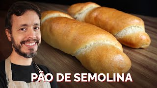 PÃO DE SEMOLINA: Receita fácil do famoso pão de beira de estrada