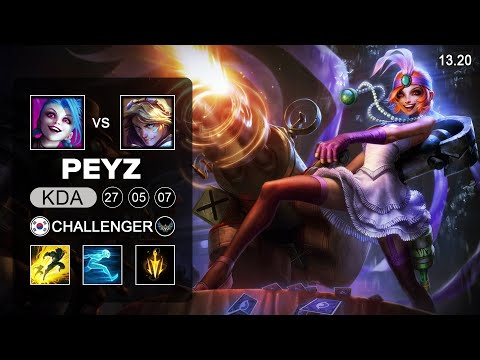 Peyz Jinx vs Ezreal ADC - KR Challenger - Patch 13.20 Season 13