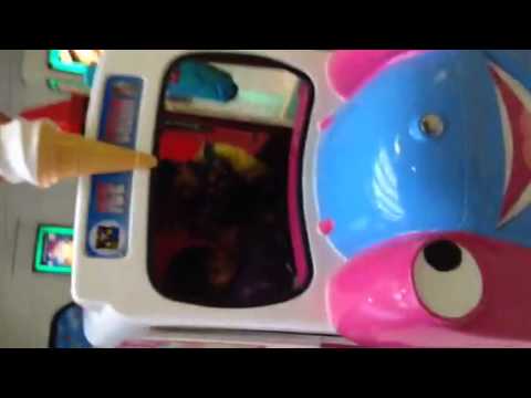 Aradhana riding an ice cream bus