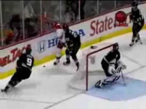Bobby Ryan Ferocious Hit on Marian Hossa - WC/SF - 2009 NHL Playoffs